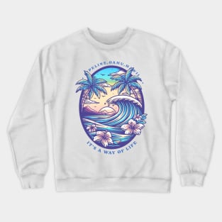 Pipeline Hawaii surf 8202 Crewneck Sweatshirt